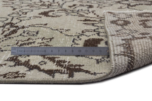 Beige Over Dyed Vintage Rug 6'2'' x 9'9'' ft 189 x 296 cm