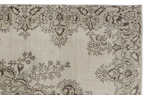Beige Over Dyed Vintage Rug 6'2'' x 9'9'' ft 189 x 296 cm