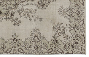 Beige Over Dyed Vintage Rug 6'2'' x 9'9'' ft 189 x 296 cm