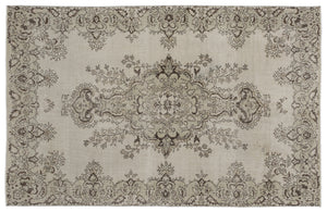 Beige Over Dyed Vintage Rug 6'2'' x 9'9'' ft 189 x 296 cm