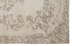 Beige Over Dyed Vintage Rug 6'8'' x 10'5'' ft 202 x 317 cm