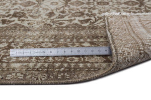 Brown Over Dyed Vintage Rug 6'3'' x 9'2'' ft 190 x 280 cm