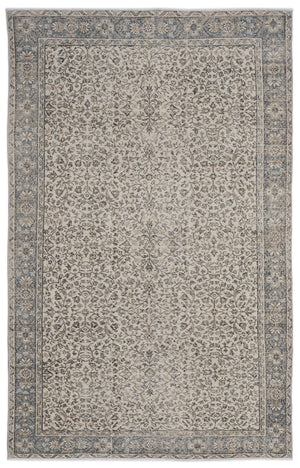 Naturel Over Dyed Vintage Rug 5'12'' x 9'7'' ft 182 x 291 cm