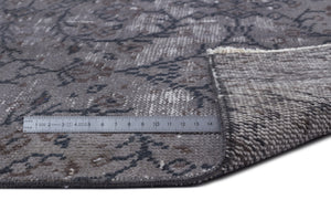 Gray Over Dyed Vintage Rug 5'4'' x 9'1'' ft 162 x 278 cm