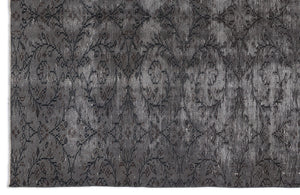 Gray Over Dyed Vintage Rug 5'4'' x 9'1'' ft 162 x 278 cm