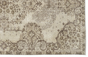 Beige Over Dyed Vintage Rug 5'3'' x 8'8'' ft 160 x 264 cm