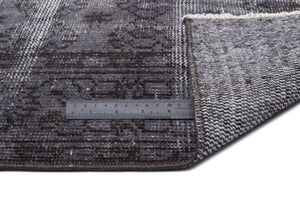 Gray Over Dyed Vintage Rug 5'7'' x 9'2'' ft 169 x 280 cm