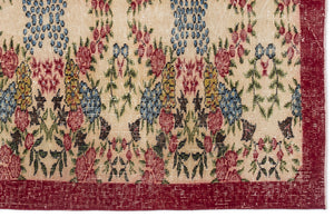 Retro Over Dyed Vintage Rug 5'2'' x 8'9'' ft 157 x 266 cm