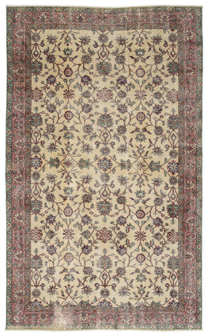Naturel Over Dyed Vintage Rug 5'3'' x 8'8'' ft 160 x 264 cm
