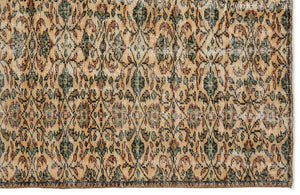 Retro Over Dyed Vintage Rug 4'5'' x 7'5'' ft 134 x 225 cm