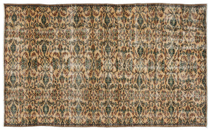Retro Over Dyed Vintage Rug 4'5'' x 7'5'' ft 134 x 225 cm