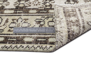 Beige Over Dyed Vintage Rug 6'1'' x 8'8'' ft 185 x 263 cm