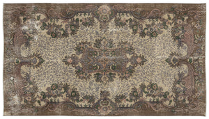 Naturel Over Dyed Vintage Rug 5'5'' x 9'10'' ft 165 x 300 cm