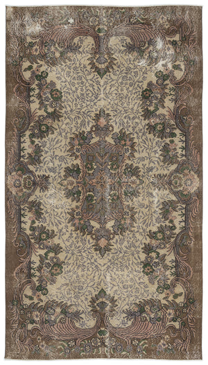 Naturel Over Dyed Vintage Rug 5'5'' x 9'10'' ft 165 x 300 cm