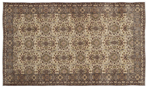 Naturel Over Dyed Vintage Rug 5'6'' x 9'2'' ft 167 x 279 cm