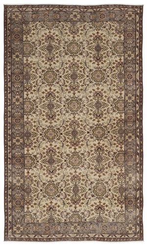 Naturel Over Dyed Vintage Rug 5'6'' x 9'2'' ft 167 x 279 cm