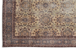 Naturel Over Dyed Vintage Rug 5'1'' x 8'11'' ft 155 x 273 cm