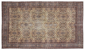 Naturel Over Dyed Vintage Rug 5'1'' x 8'11'' ft 155 x 273 cm