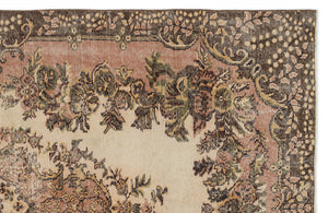 Naturel Over Dyed Vintage Rug 5'4'' x 9'5'' ft 163 x 288 cm