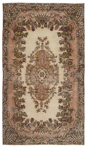 Naturel Over Dyed Vintage Rug 5'4'' x 9'5'' ft 163 x 288 cm