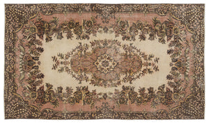Naturel Over Dyed Vintage Rug 5'4'' x 9'5'' ft 163 x 288 cm