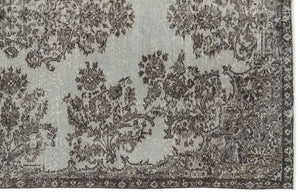 Blue Over Dyed Vintage Rug 5'5'' x 8'3'' ft 166 x 252 cm