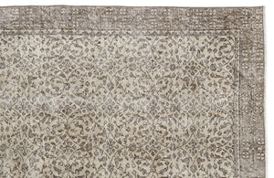 Naturel Over Dyed Vintage Rug 4'11'' x 8'3'' ft 151 x 252 cm
