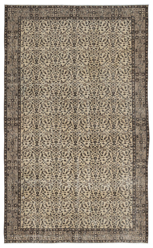 Naturel Over Dyed Vintage Rug 5'7'' x 9'5'' ft 170 x 287 cm