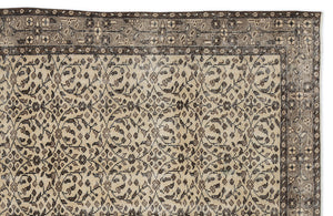 Naturel Over Dyed Vintage Rug 5'7'' x 9'5'' ft 170 x 287 cm