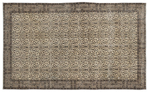 Naturel Over Dyed Vintage Rug 5'7'' x 9'5'' ft 170 x 287 cm