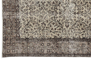 Naturel Over Dyed Vintage Rug 4'6'' x 8'6'' ft 137 x 260 cm