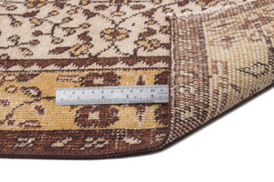 Brown Over Dyed Vintage Rug 5'5'' x 9'1'' ft 165 x 276 cm