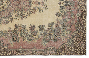 Naturel Over Dyed Vintage Rug 5'6'' x 9'4'' ft 167 x 285 cm