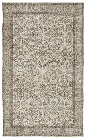 Naturel Over Dyed Vintage Rug 5'10'' x 9'11'' ft 177 x 302 cm