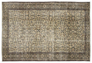 Naturel Over Dyed Vintage Rug 5'9'' x 8'6'' ft 176 x 258 cm