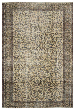 Naturel Over Dyed Vintage Rug 5'9'' x 8'6'' ft 176 x 258 cm