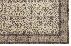 Brown Over Dyed Vintage Rug 5'10'' x 9'1'' ft 179 x 278 cm