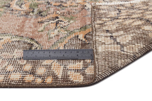 Brown Over Dyed Vintage Rug 5'11'' x 9'1'' ft 180 x 277 cm
