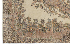 Brown Over Dyed Vintage Rug 5'11'' x 9'1'' ft 180 x 277 cm