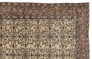 Naturel Over Dyed Vintage Rug 5'3'' x 8'11'' ft 161 x 271 cm