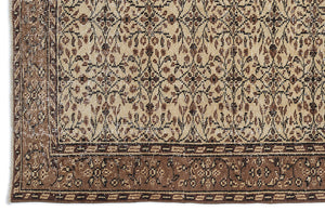 Naturel Over Dyed Vintage Rug 5'3'' x 8'11'' ft 161 x 271 cm