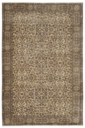 Naturel Over Dyed Vintage Rug 5'4'' x 8'4'' ft 163 x 254 cm