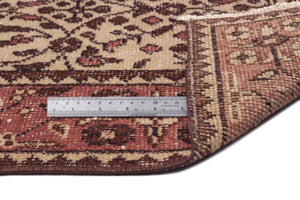 Brown Over Dyed Vintage Rug 5'2'' x 8'11'' ft 158 x 272 cm