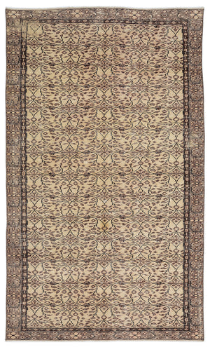 Naturel Over Dyed Vintage Rug 5'2'' x 8'9'' ft 157 x 267 cm