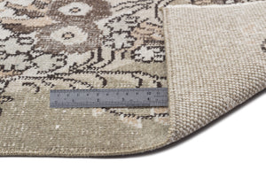 Beige Over Dyed Vintage Rug 6'1'' x 10'1'' ft 185 x 307 cm