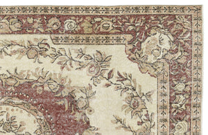 Naturel Over Dyed Vintage Rug 5'9'' x 9'11'' ft 174 x 301 cm