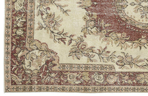 Naturel Over Dyed Vintage Rug 5'9'' x 9'11'' ft 174 x 301 cm