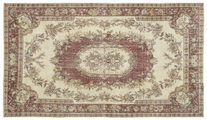 Naturel Over Dyed Vintage Rug 5'9'' x 9'11'' ft 174 x 301 cm