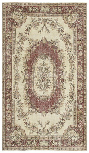 Naturel Over Dyed Vintage Rug 5'9'' x 9'11'' ft 174 x 301 cm