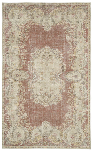 Naturel Over Dyed Vintage Rug 5'10'' x 9'5'' ft 177 x 288 cm